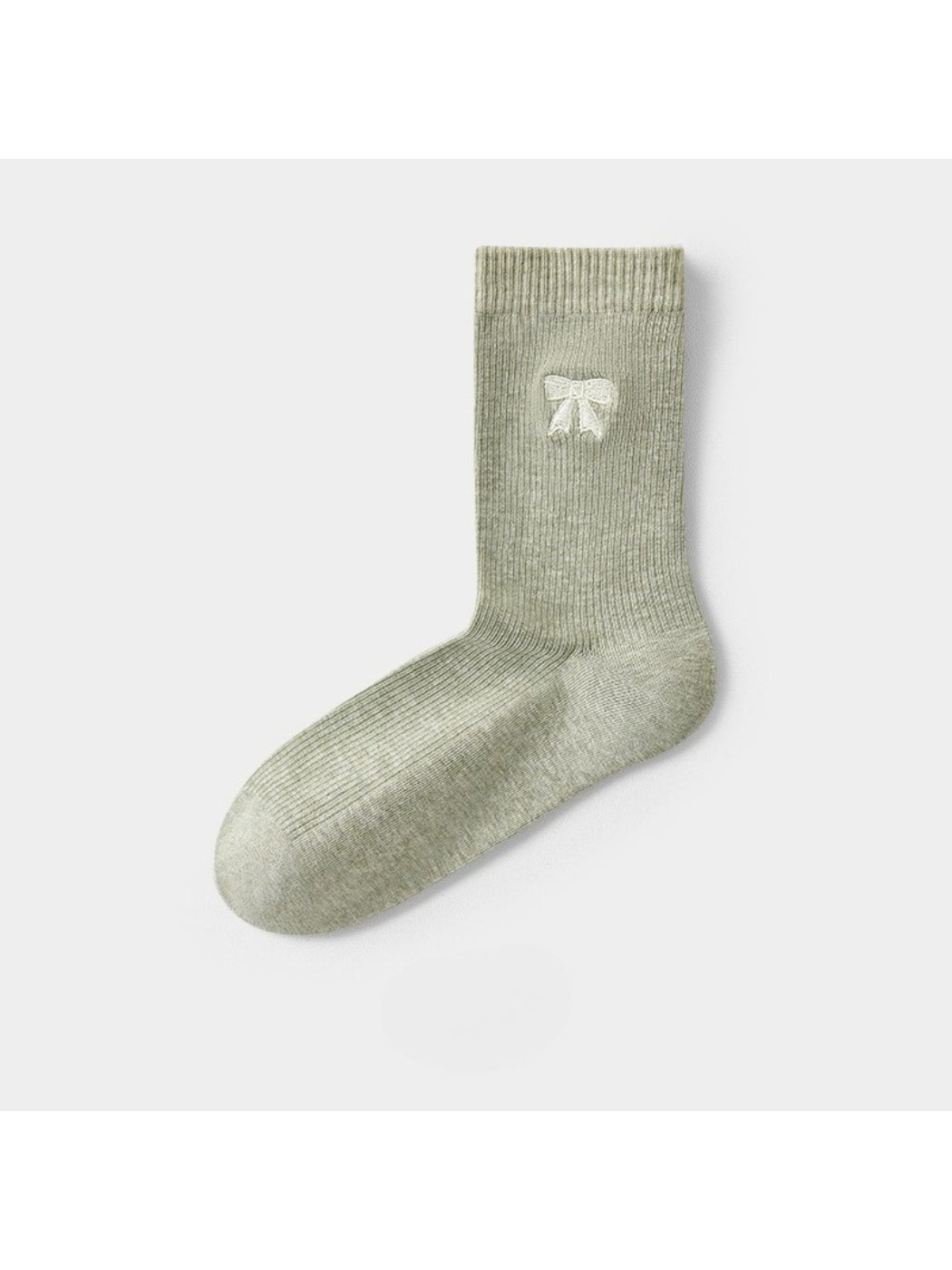Rufia - Ribbed Crew Bow Accent Socks