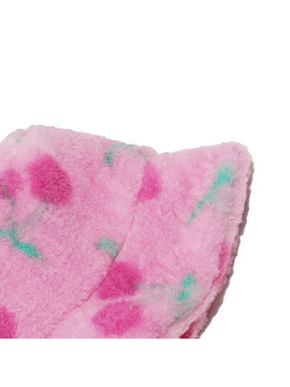 Haila Fuzzy Pink Bucket Hat