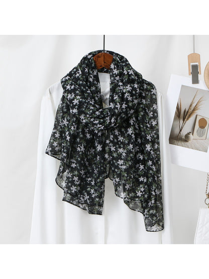Scarvii Modern Floral Print Soft Wrap Scarf