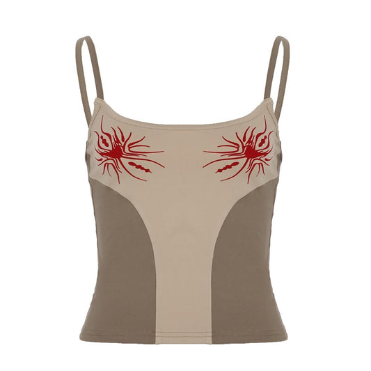 Vesty - Retro Print Sling Top - Sweet & Spicy