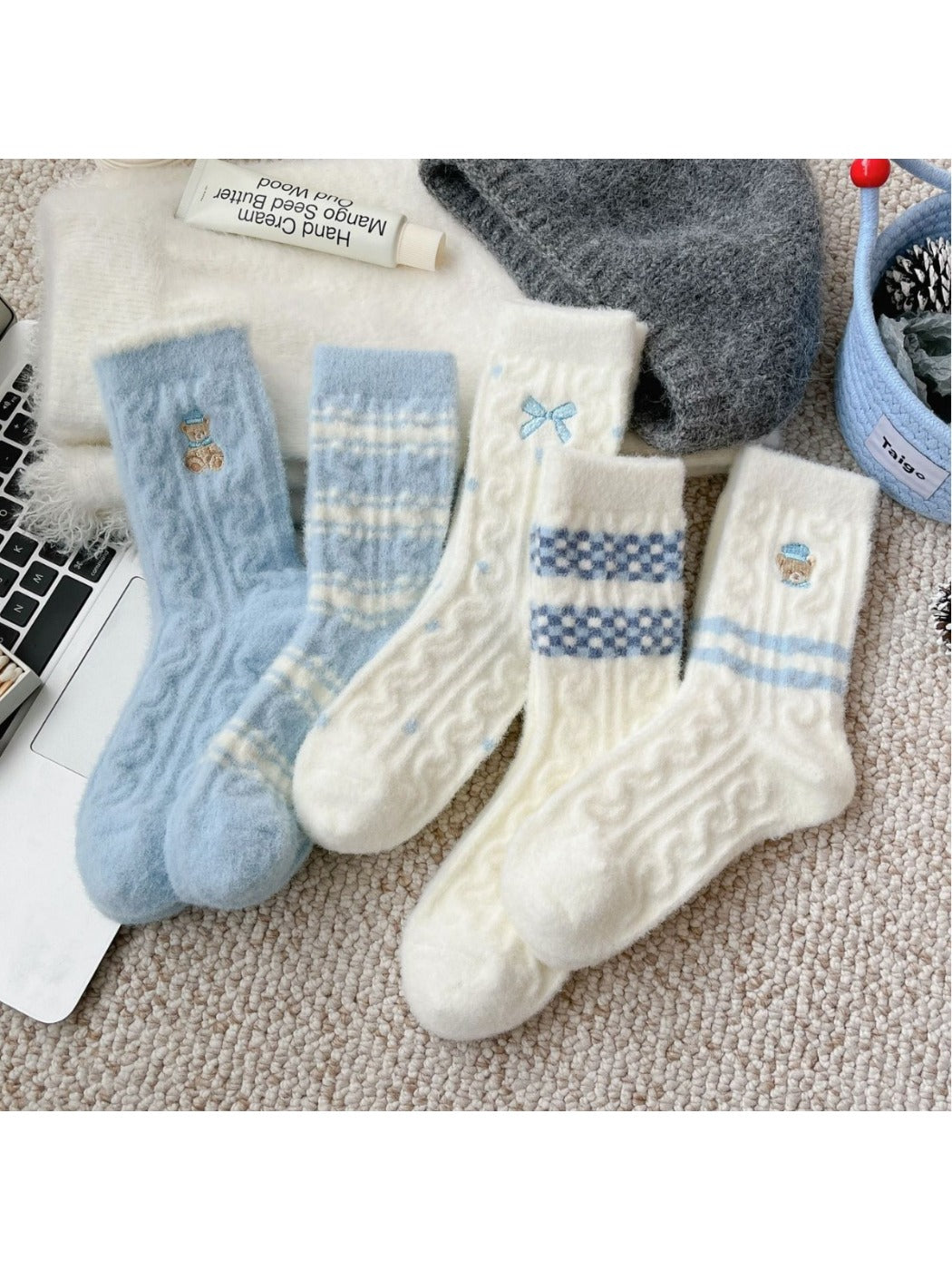 Rufia - Thick Winter Warm Women's Socks with Cartoon Pattern