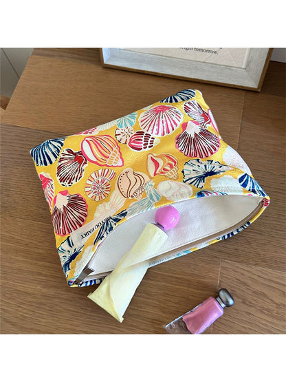 Cosbai - Zippered Cartoon Print Cosmetic Organizer Bag