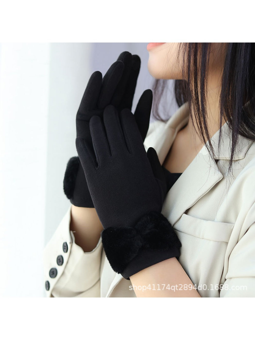 Gloving - Women's Winter Touchscreen Gloves with Bow