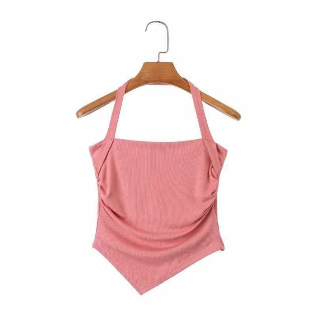 Vesty - Solid Knit Halter Top - Bacis & Sexy