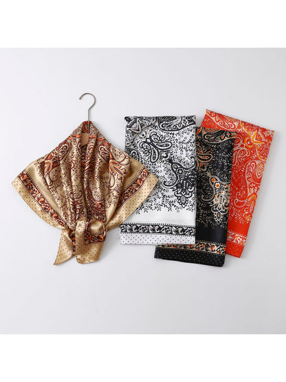 Scarvii - Retro Paisley Mandala Print Square Scarf