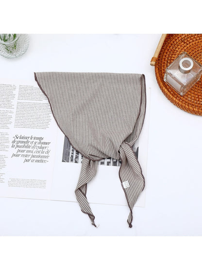 Scarvii - Retro Stripe Print Triangle Bandana