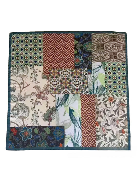 Scarvii - Eclectic Printed Patchwork Square Scarf