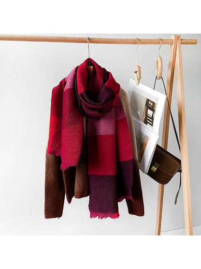 Scarvii - Colorblock Striped Winter Scarf