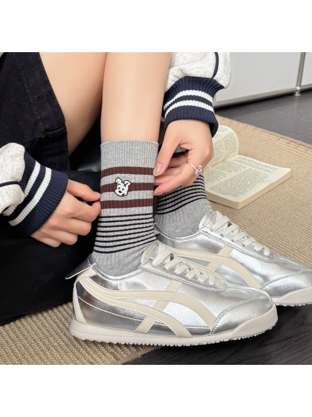 Rufia - Classic Stripe Cat Crew Socks product image 3