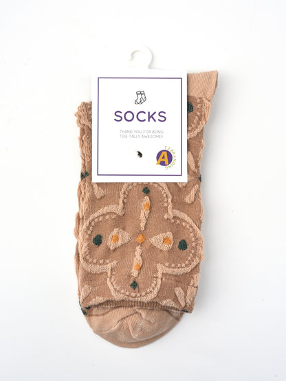 Rufia - Floral Knit Socks - Vintage & Stretchy