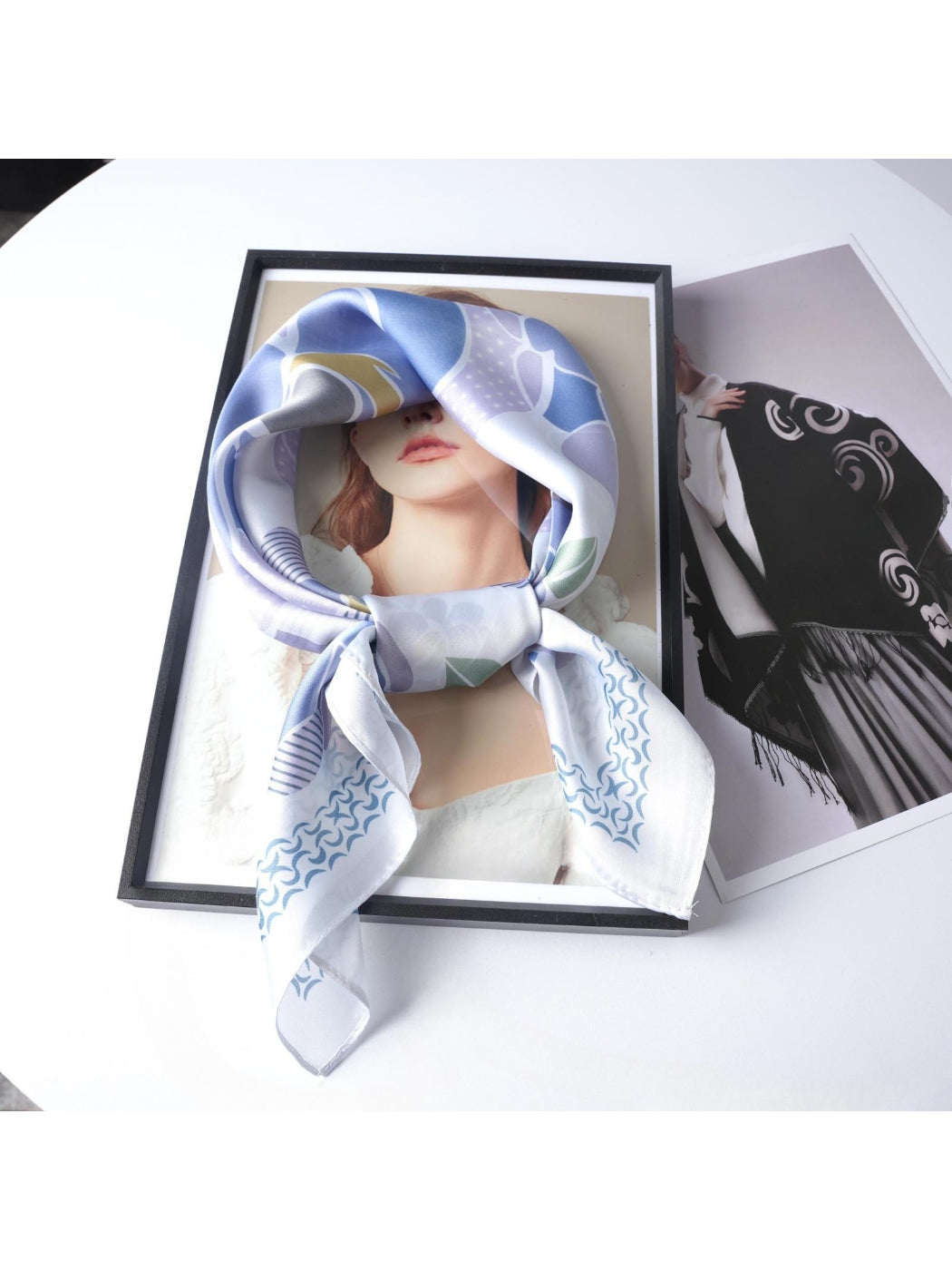 Scarvii - Pastel Flower Border Square Scarf