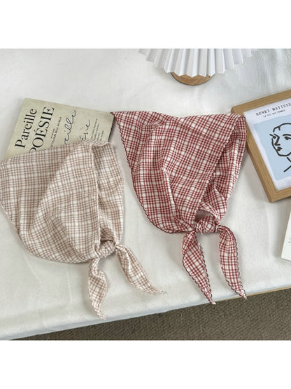 Scarvii - Simple Plaid Fashion Triangle Scarf