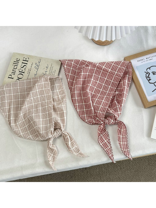 Scarvii - Simple Plaid Fashion Triangle Scarf