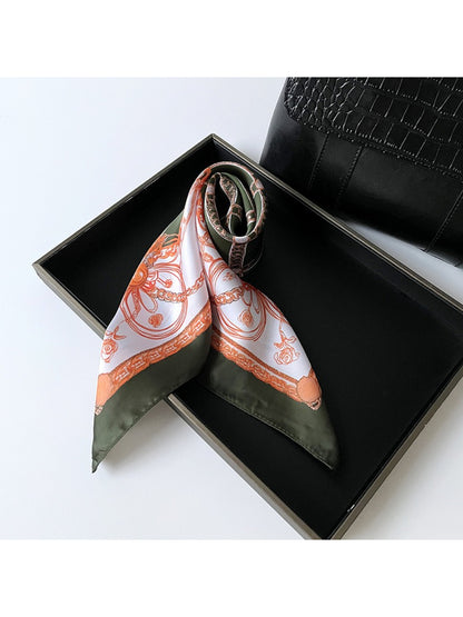 Scarvii - Chain Grid Print Square Scarf