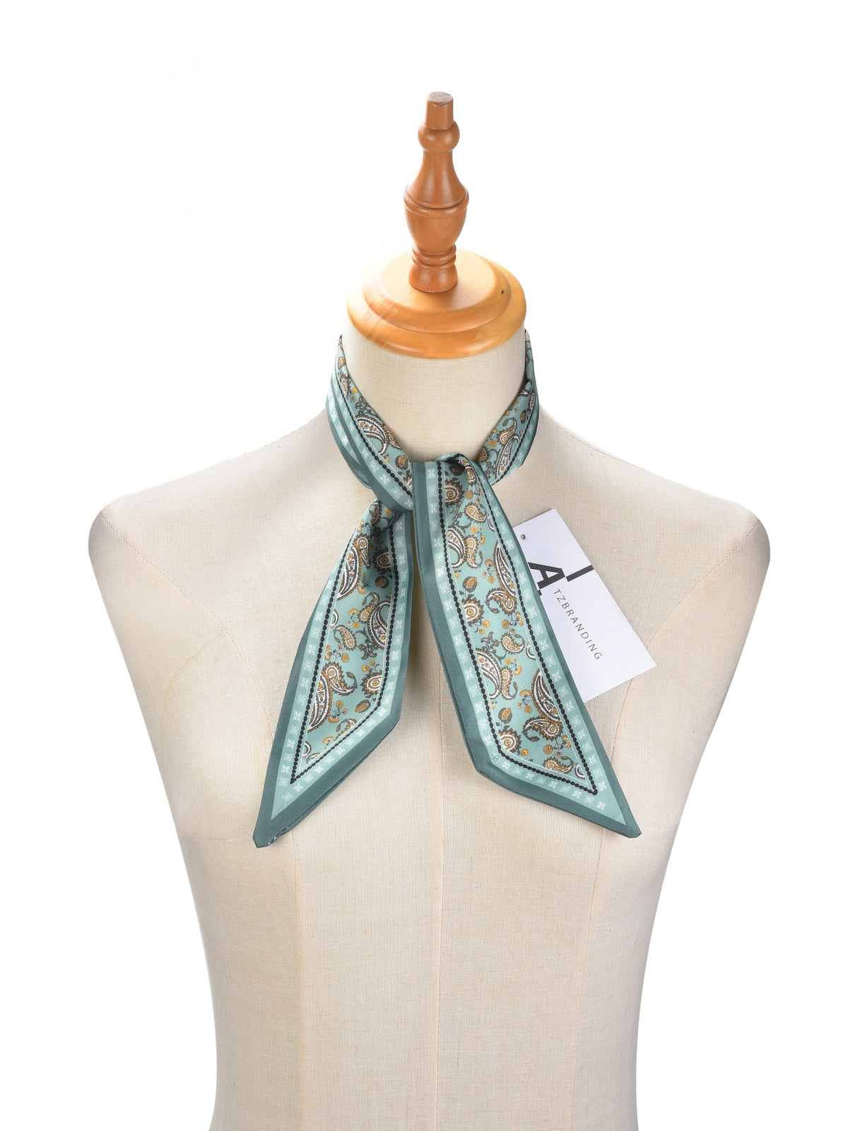 Scarvii - Delicate Paisley Skinny Scarf