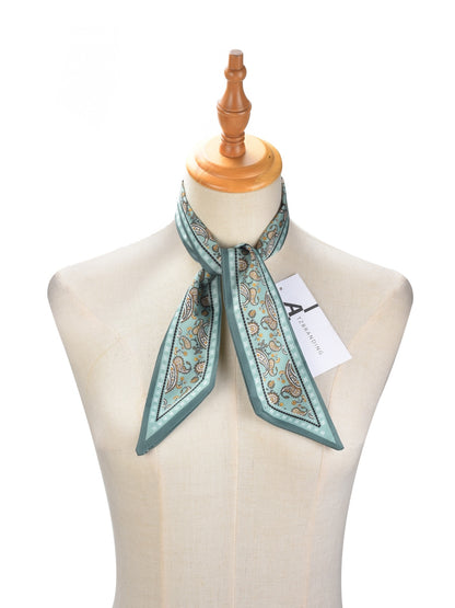 Scarvii - Delicate Paisley Skinny Scarf