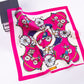 Scarvii - Pumpkin Carriage Print Square Scarf - Vintage & Playful