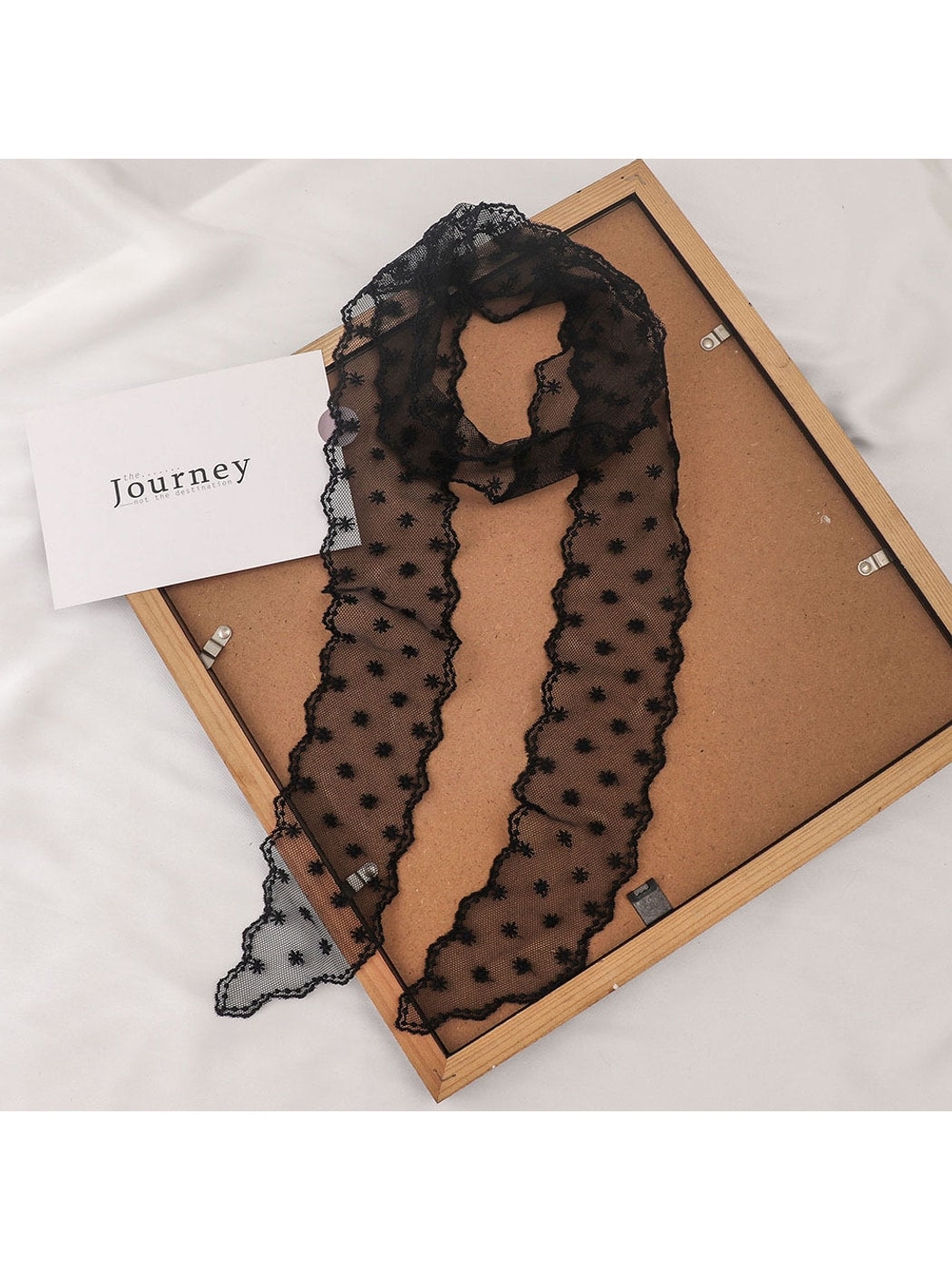 Scarvii - Polka Dot Lace Ribbon Headband