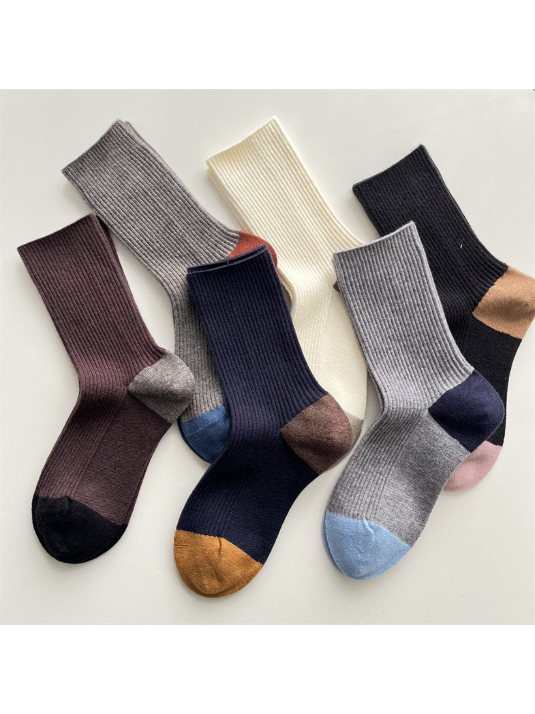 Rufia - Color Block Ribbed Crew Socks product image 1