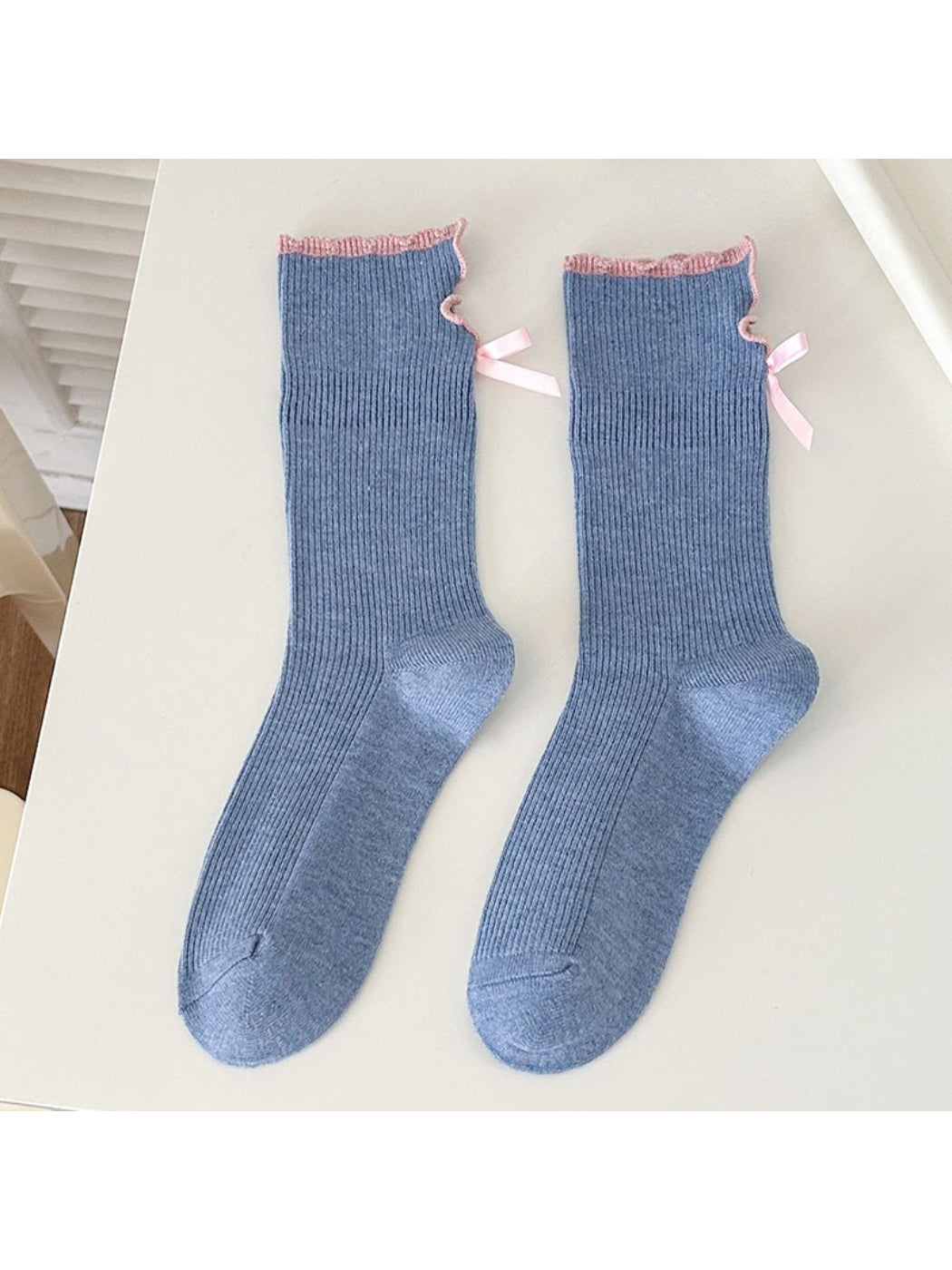 Rufia - Ribbed Bow Detail Crew Socks product image 8