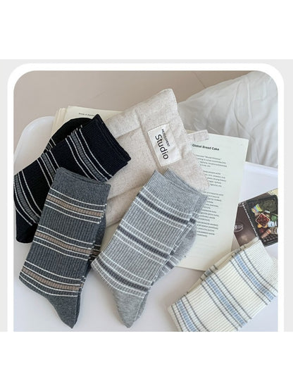 Rufia - Linear Pattern Crew Socks
