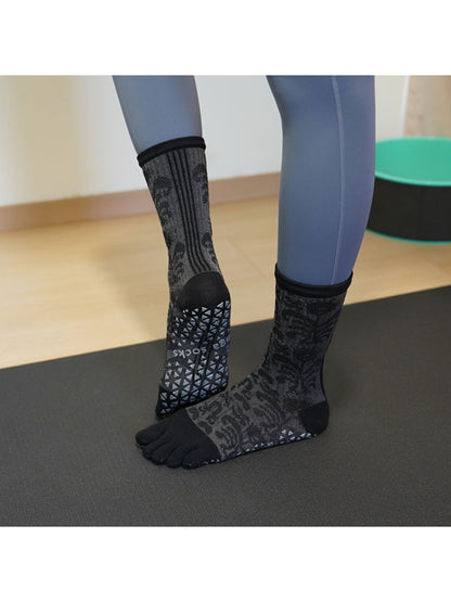 Rufia - Pattern Grip Long Five-Toe Training Socks
