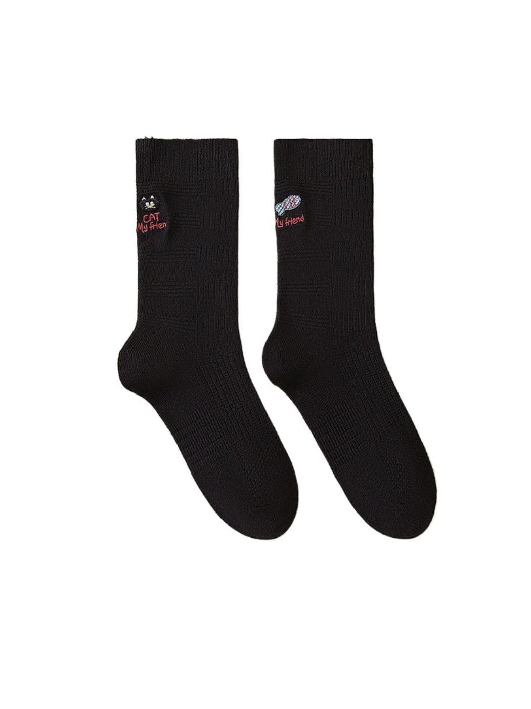 Rufia - Geometric Knit Ribbed-Cuff Crew Socks