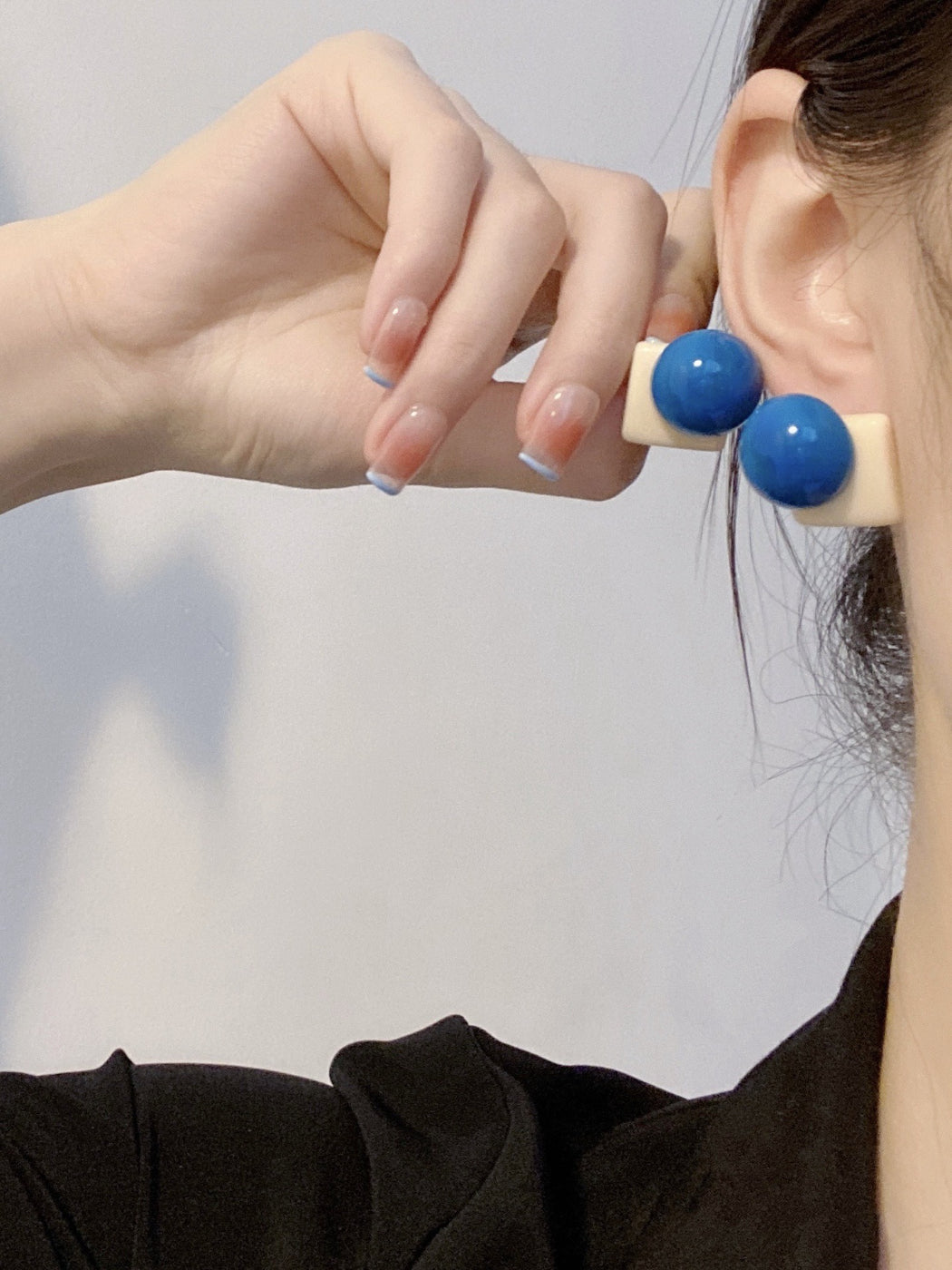 Earwish - Retro Colorblock Geometric Stud Earrings