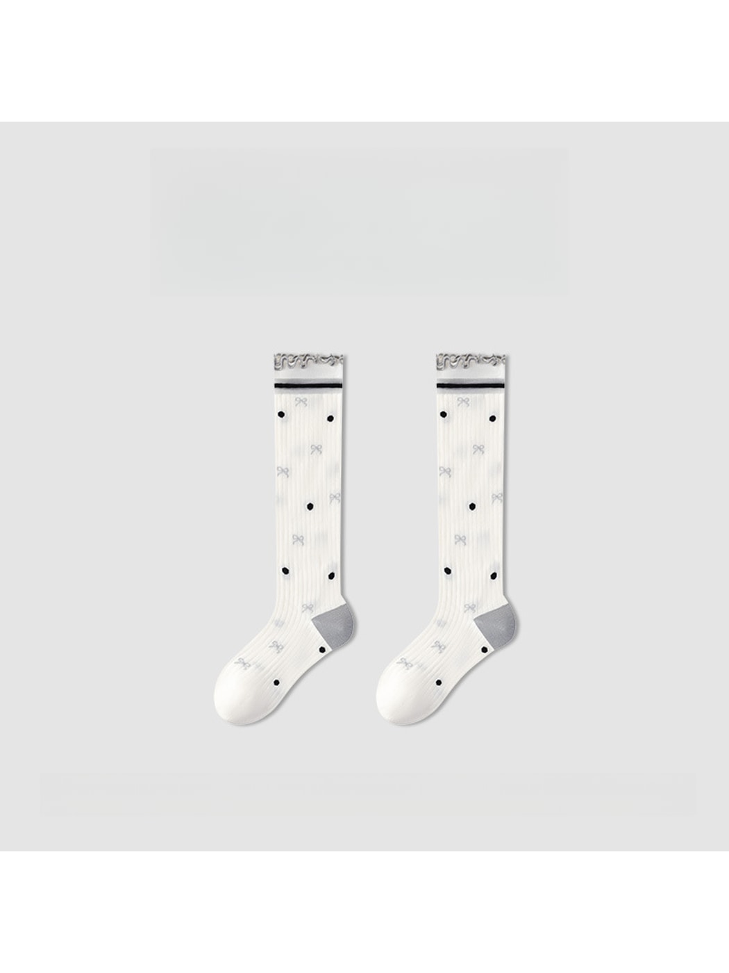Rufia - Preppy Patchwork Pattern Crew Socks