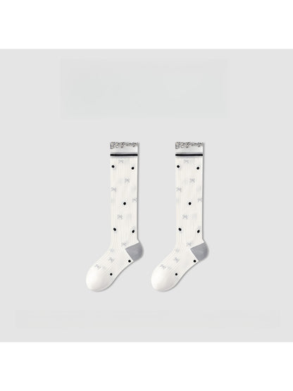 Rufia - Preppy Patchwork Pattern Crew Socks