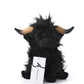 Cow plush toy with embroidered face details