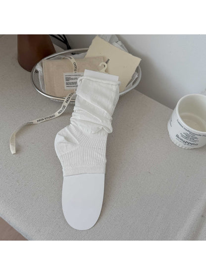 Rufia - Solid Color Slouch Crew Socks
