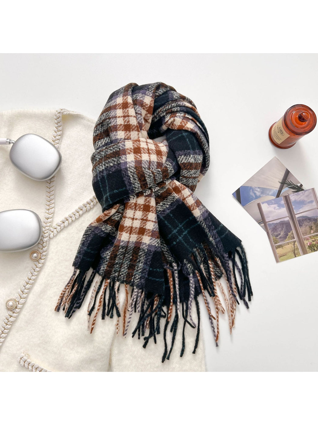 Scarvii - Classic Checkered Cozy Winter Scarf