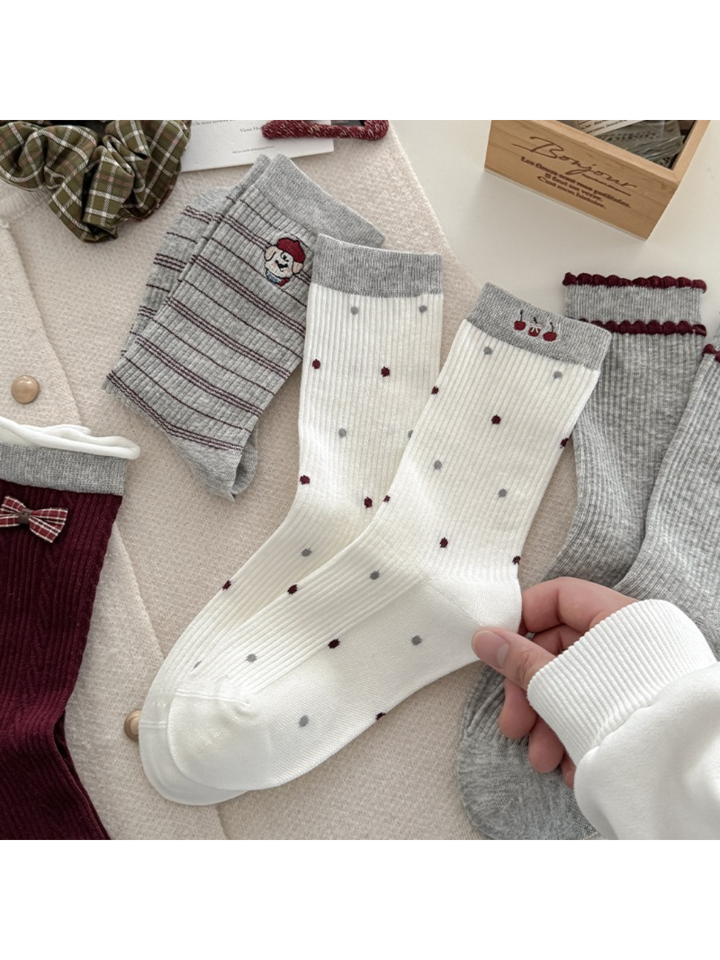 Rufia - Sweet Pattern Design Crew Socks
