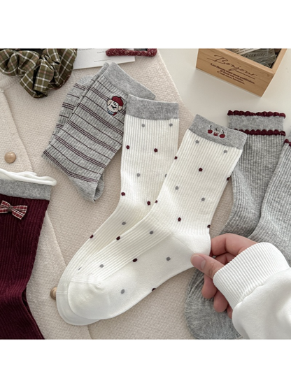 Rufia - Sweet Pattern Design Crew Socks