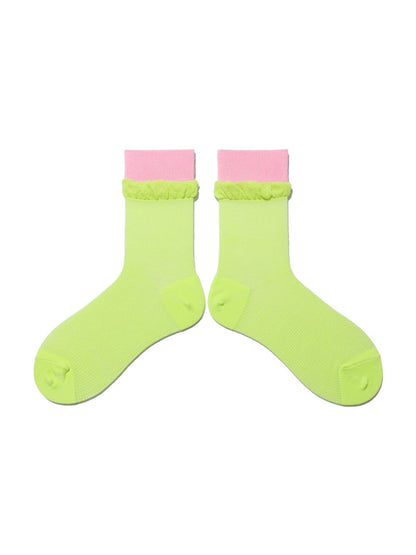 Rufia - Women's Color-blocked Cuff Socks