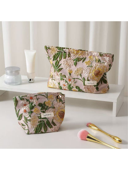 Cosbai - Women's Floral Makeup Storage Pouch Bag