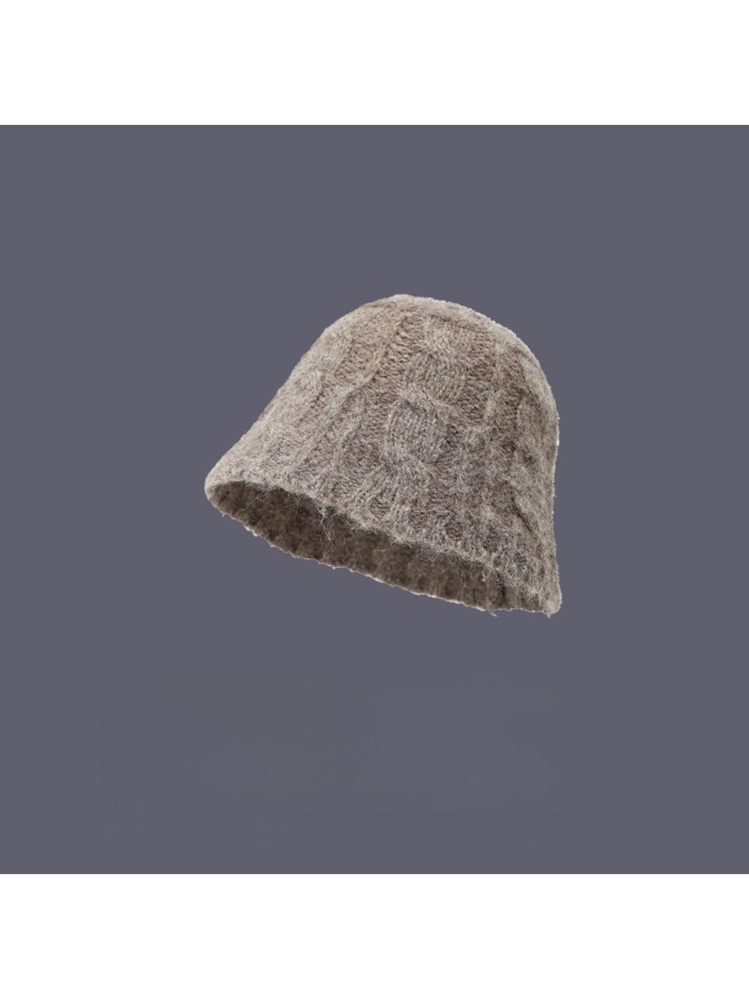 Haila - Solid Color Knitted Bucket Hat