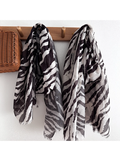 Scarvii - Zebra Print Long Scarf