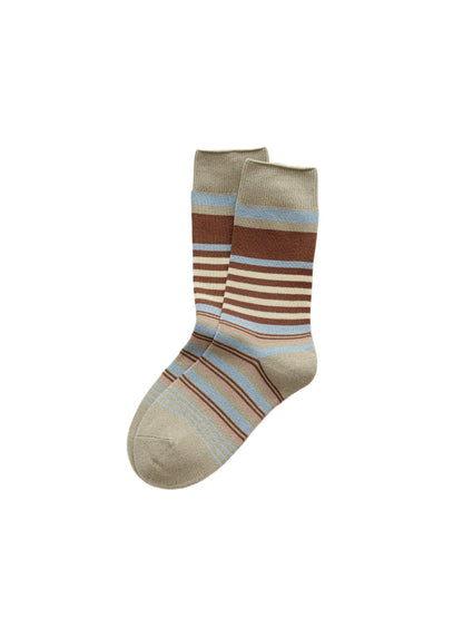 Rufia – Vintage Striped Mid-Calf Socks