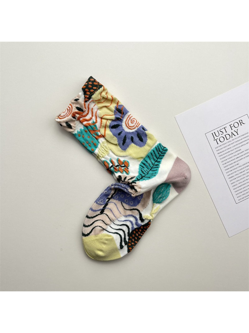Rufia - Abstract Botanical Crew Socks