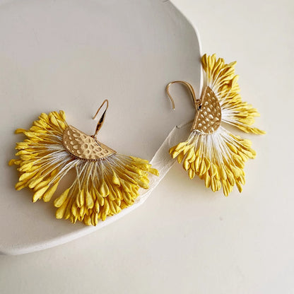Earwish - Yellow Wheat Earrings - Bright & Vibrant