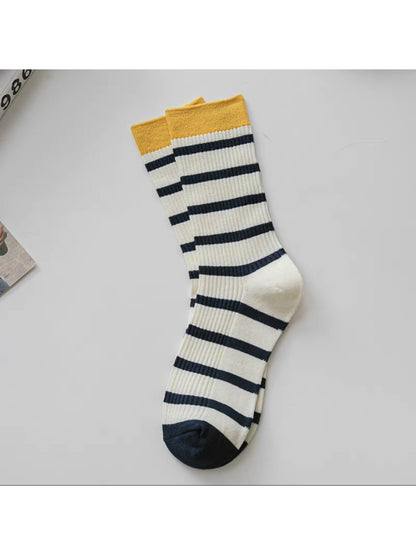 Rufia - Y2K Colorblock Stripe Crew Socks product image 3