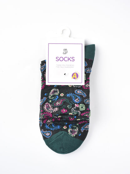 Rufia – Capsule Paisley Pattern Crew Socks