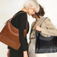 Cosbai - Vintage Floral Beaded Handbag with Tassels & Zipper