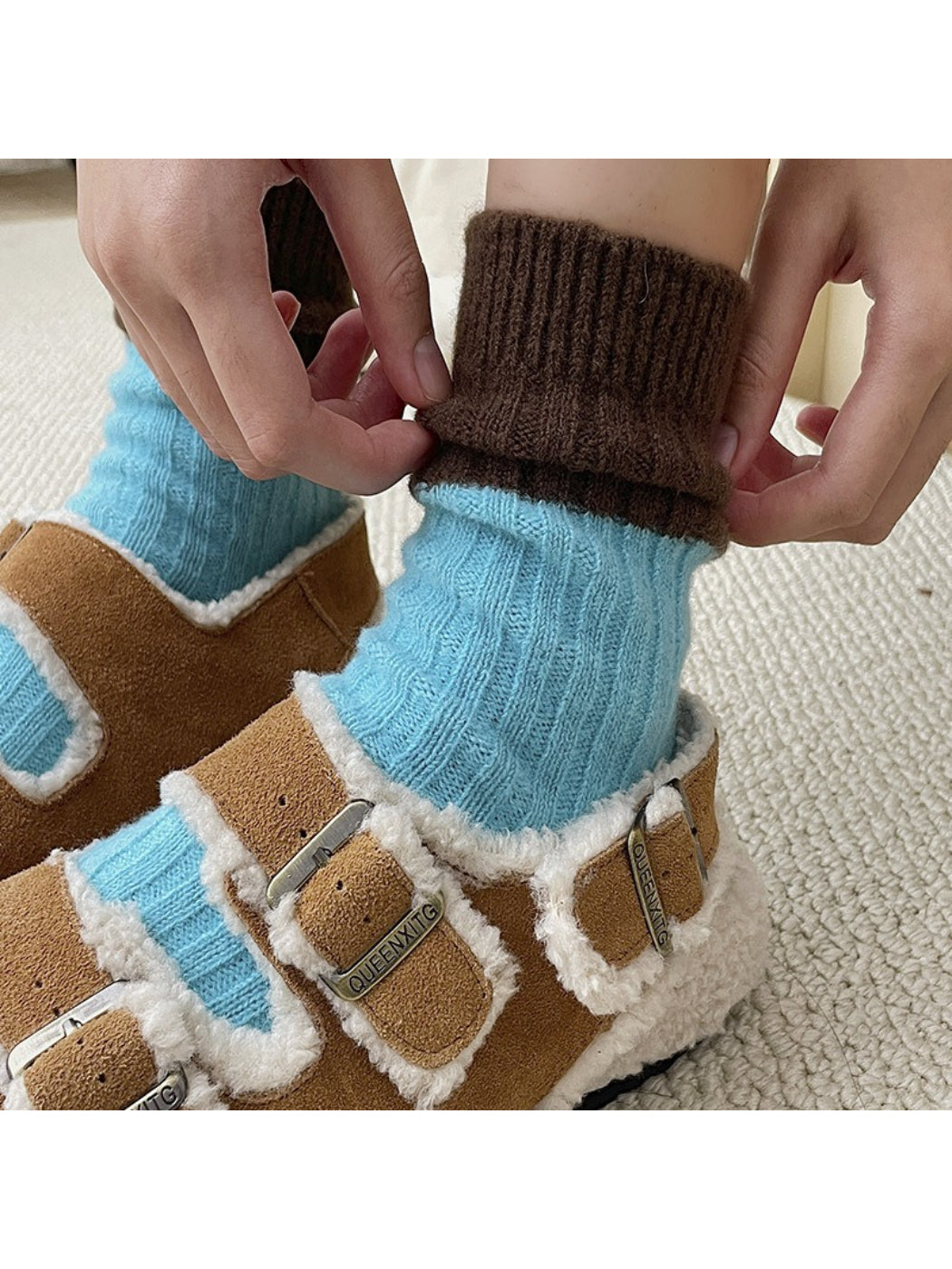 Rufia - Bold Colorblock Crew Socks