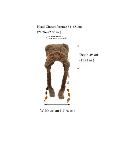 Haila – Cozy Plush Bear Ear Winter Beanie