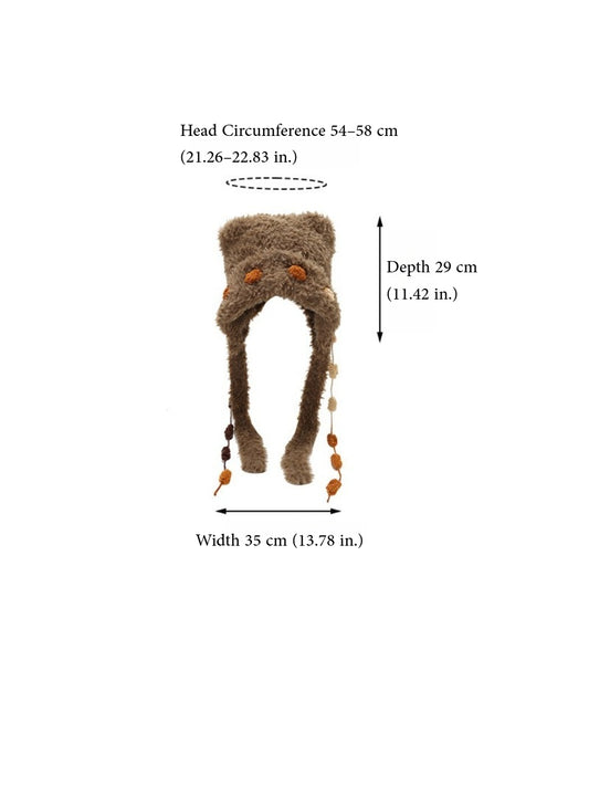 Haila – Cozy Plush Bear Ear Winter Beanie