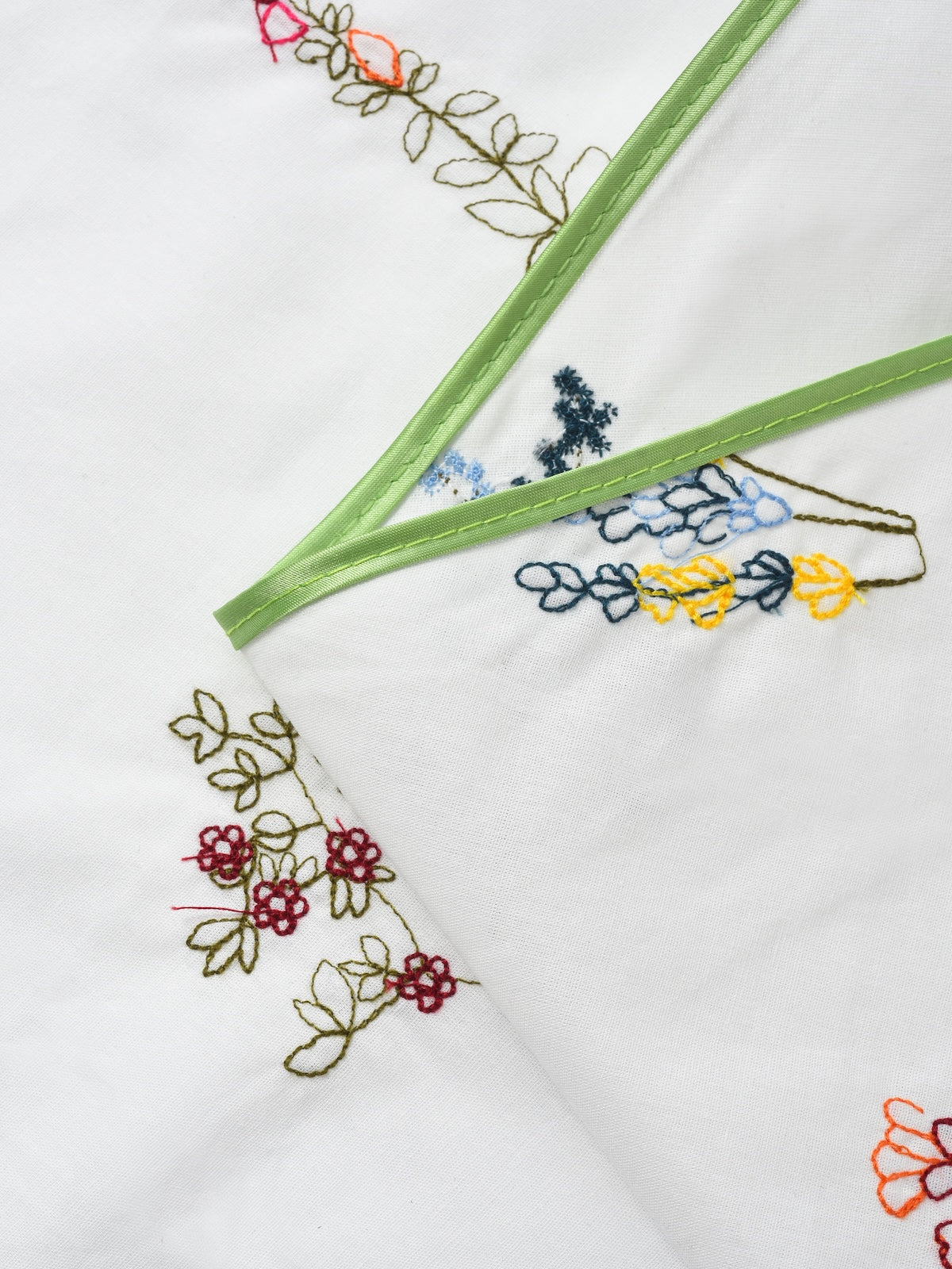 Scarvii - Wildflower Embroidered Tie Triangle Headscarf