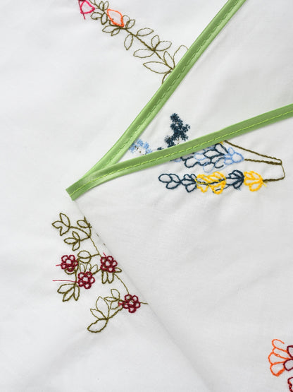 Scarvii - Wildflower Embroidered Tie Triangle Headscarf